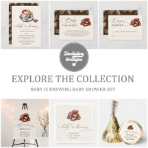 Baby is Brewing Gender Neutral Baby Shower Set