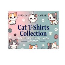 Funny & Cute Cat T-Shirts – Collection Designs Ori