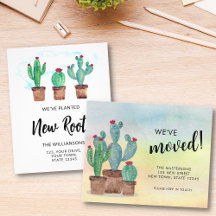 Desert Cacti Moving Announcements Collection.