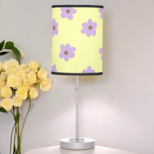 Retro Purple Yellow Flower Pattern Home Decor