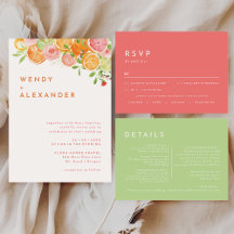Citrus Watercolor Wedding Collection