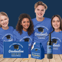 Blue White Graduation Party Custom Graduate Gifts