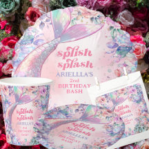 Flower Glitter Mermaid 2nd Birthday