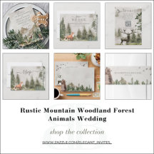 Rustic Mountain Woodland Forest Animals Wedding