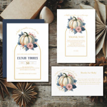 A Little Pumpkin Autumn Fall Floral