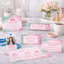 Elegant Pink Glitter Modern Branding