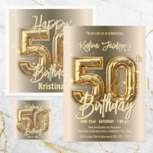 Gold and Diamond Accents 50th Birthday Celebration