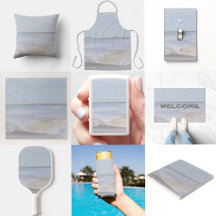 Coastal Shoreline Beach Watercolor