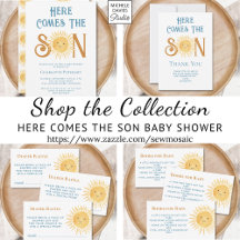 Here Comes The Son Sun Baby Shower Collection