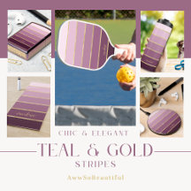 Personalized Pink Gradient Gold Stripes