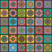 Color Crazy Mandala Quilt Bee 