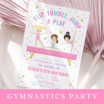 Gymnastics Tumble Birthday Party