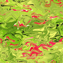 Bright lime green and red home decor