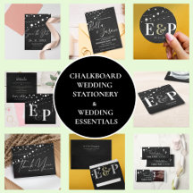 BLACK AND WHITE CHALKBOARD  WEDDING