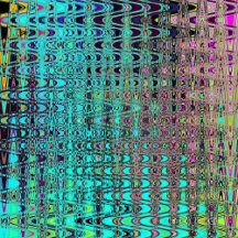 Abstract Kaleidoscopic Aqua Retro Boomerang Waves