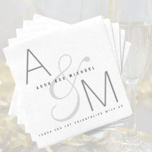 Monogrammed Wedding Napkins - a tasteful selection