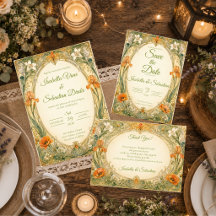 Radiant Art Nouveau Garden Romance Wedding