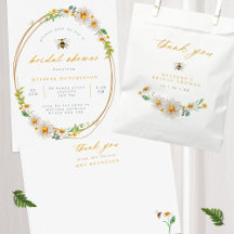 Elegant Rustic Daisies Bridal Shower