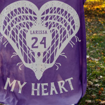 School Color Lacrosse My Heart