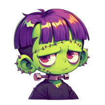Cute Kid Frankenstein halloween