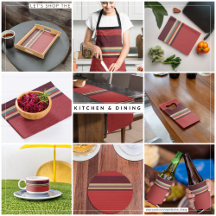 Red and Blue Stripes in Brown Background