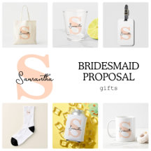 Modern Elegant Personalised Pink Monogram Initial