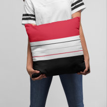 Modern Minimalist Black Grey Red Lines