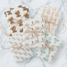 The Classic Baby Shower Wrapping Paper Collection