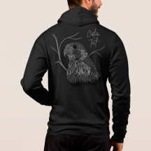 Falcon in Branches - Black