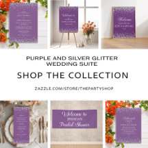 Purple and Silver Glitter Wedding