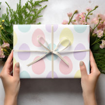 Modern Colorful Egg Pattern Easter Wrapping Paper