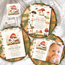 Little Fun Guy Fungi Mushroom Boy Birthday