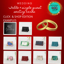 Stylish themes Wedding Table & Single guest cards