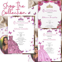 Pink Quinceanera Invitations