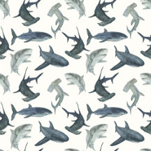 Watercolor Beach Club Sharks