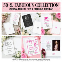 Minimal Modern 50th & Fabulous Birthday Collection