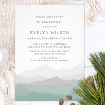 elegant mountain wedding invitations
