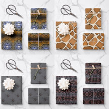 Wrapping Sheets Gift Paper With Animal Designs 