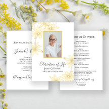 Pale Yellow Daisy Flower Funeral Memorial