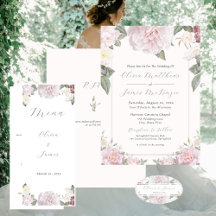 Elegant Pink Roses Garden Wedding Collection