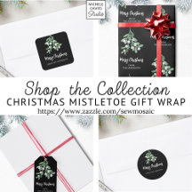 Merry Christmas Mistletoe Gift Wrap Collection