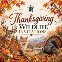 Thanksgiving Wildlife Invitations