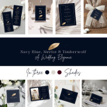 Navy Blue, Merlot & Timberwolf- A Wedding Elegance
