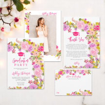 Bohemian pink roses wildflowers spring graduation