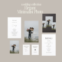 Elegant Photo with Modern Typography Wedding cards