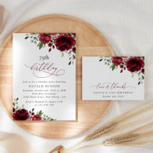 Burgundy Flowers Birthday Collection