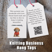 Knitting Business Hang Tags