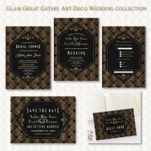 Glam Great Gatsby Art Deco Wedding Collection