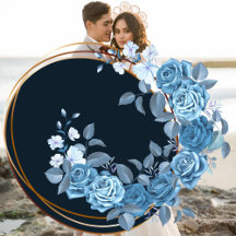 Wedding in blue flowers colors. Accessories