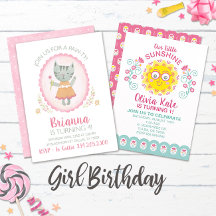 Girl Birthday Invitations